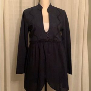 Soft Surroundings Blue Jacket in Dark Blue